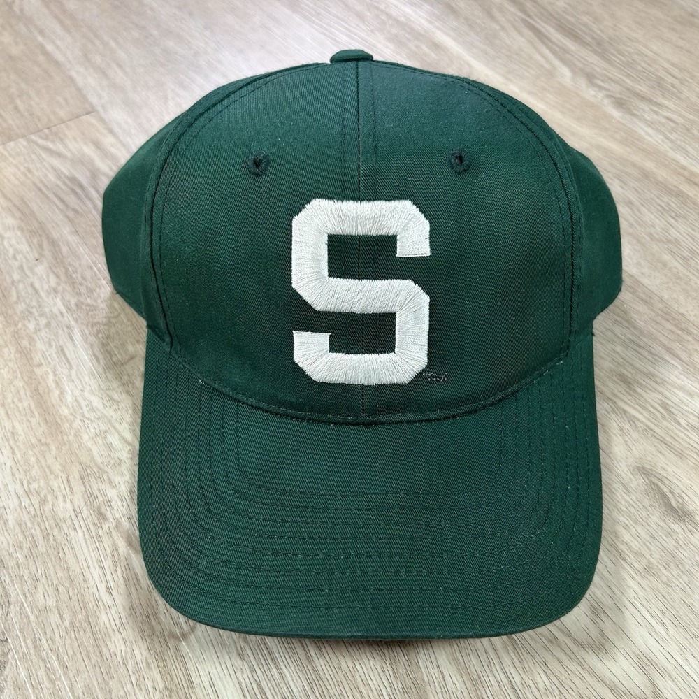 VTG Michigan State Spartans Snapback Hat NCAA College Big Logo Annco Green Cap